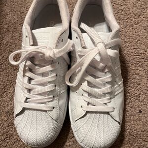 Adidas Classic White Lace-Up Sneakers